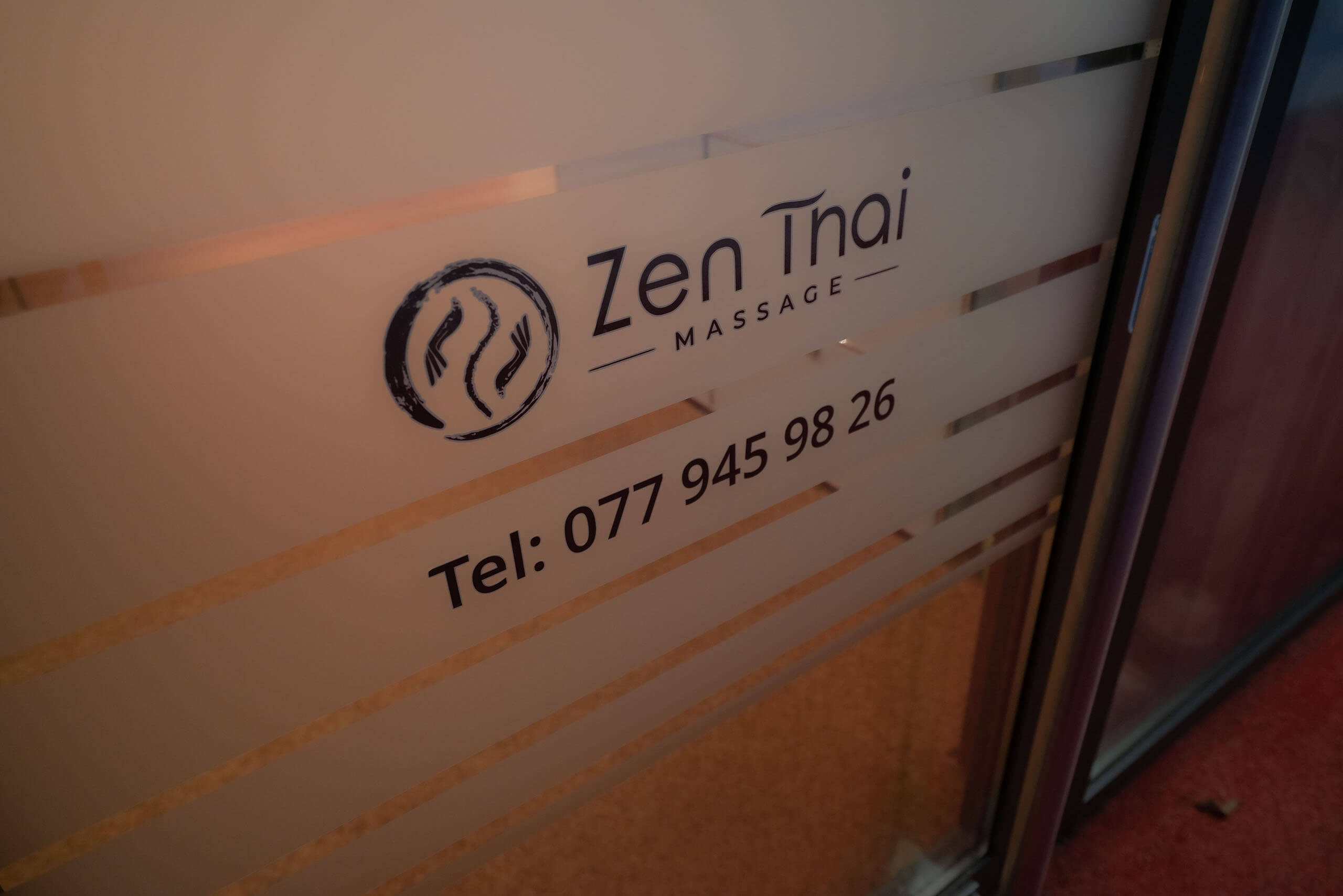 Zen Thai Massage Therwil, Entrance Door (close up)